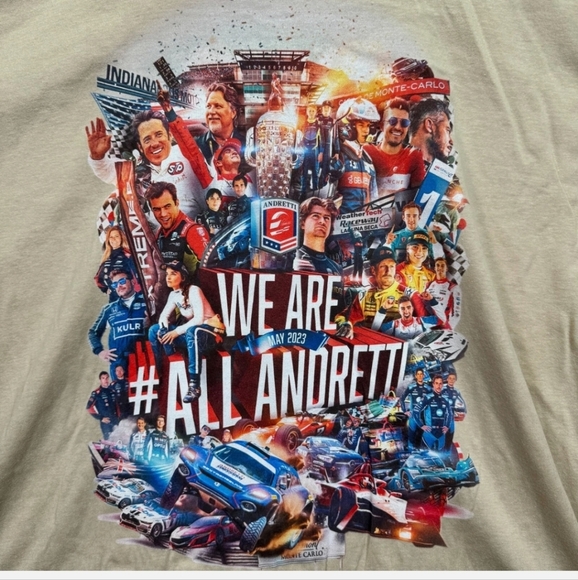 Andretti racing legacy, "#ALL ANDRETTI MAY 2023" XL Tee - Picture 3 of 5